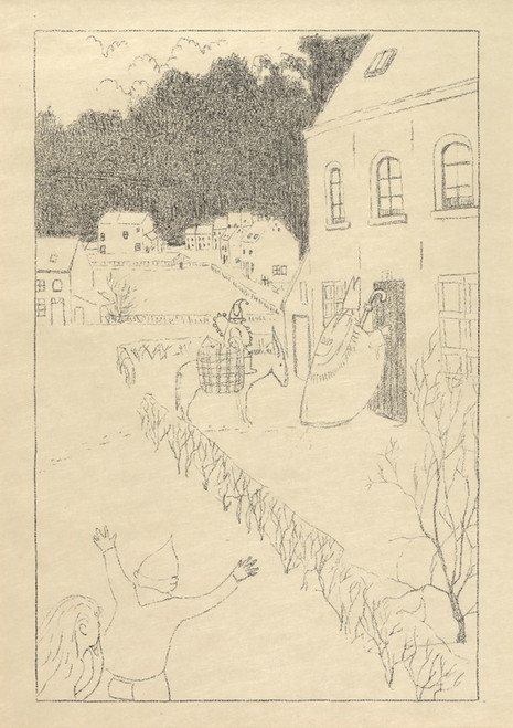 Digital Print - La visite de Saint-Nicolas by Lon Spilliaert
