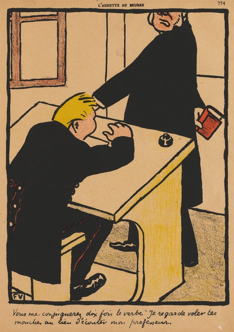 Digital Print - Crimes And Punishments; You shall conjugate... by Flix Vallotton