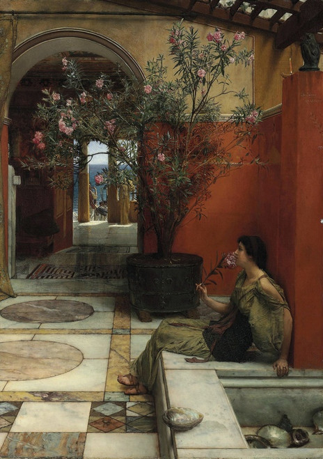Digital Print - An Oleander by Lawrence Alma-Tadema