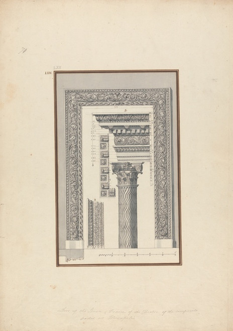 Digital Print - Details of the Theater Composed of the Composite Order at Hierapolis (Now Pamukkale) by Giovanni Battista Borra