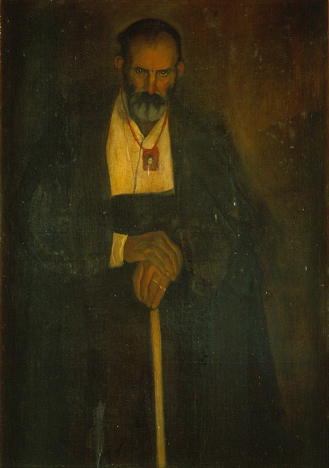Digital Print - The old man with the Scapular by ngel Zrraga