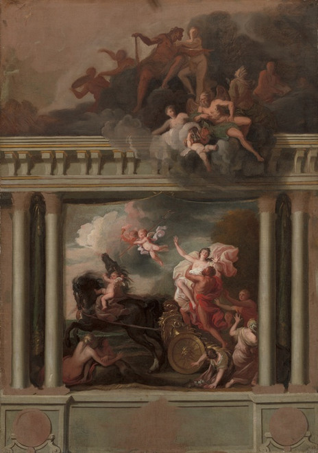 Digital Print - The Rape of Proserpine, design for the staircase of Devonshire House, London by Louis Laguerre