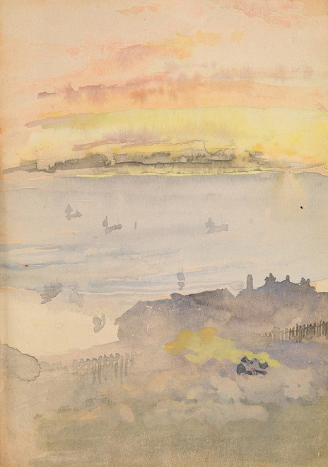 Digital Print - Sunrise; Gold and Grey by James Abbott McNeill Whistler