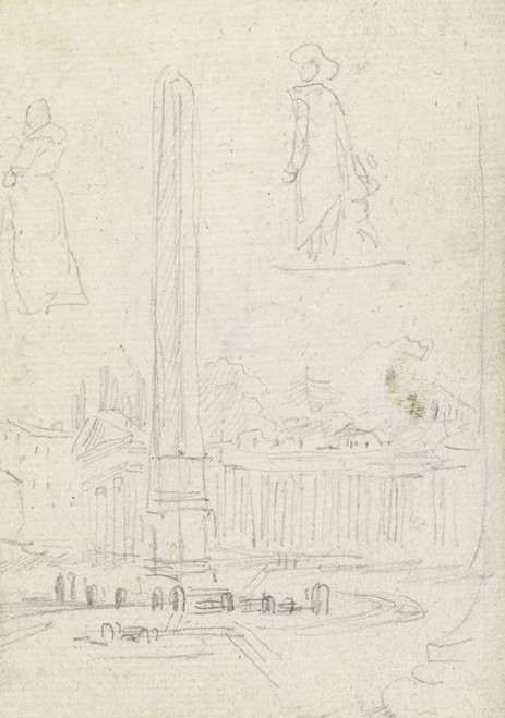 Digital Print - The Obelisk in Saint Peter's Square by Hubert Robert