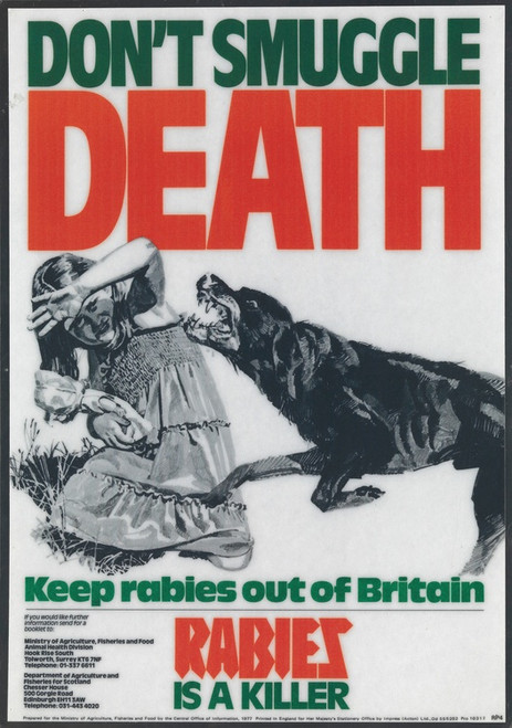 Digital Print - Don't Smuggle Death; Keep rabies out of Britain - Rabies is a Killer by Ministry of Agriculture, Fisheries and Food