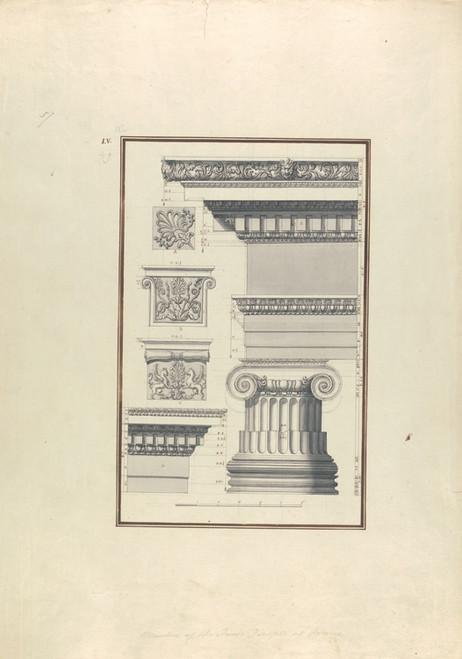 Digital Print - Members of a Ionic Temple in Ruins at Priene (now Turunclar) by Giovanni Battista Borra