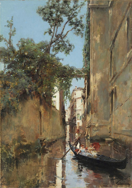Digital Print - Ladies In A Gondola, Venice by Manuel Ramrez Ibez