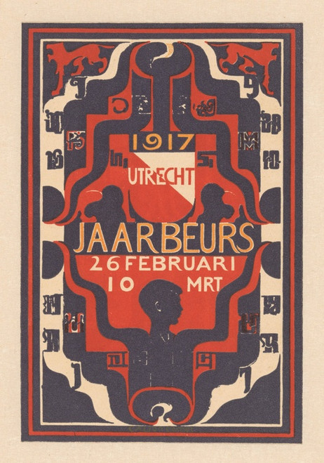 Digital Print - Aankondiging voor jaarbeurs Utrecht 1917 by Carel Adolph Lion Cachet