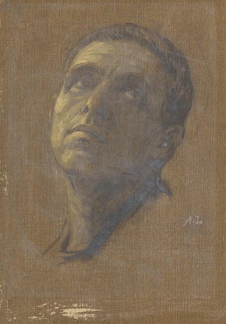 Digital Print - Head of a Man with Upturned Eyes by Alphonse Legros