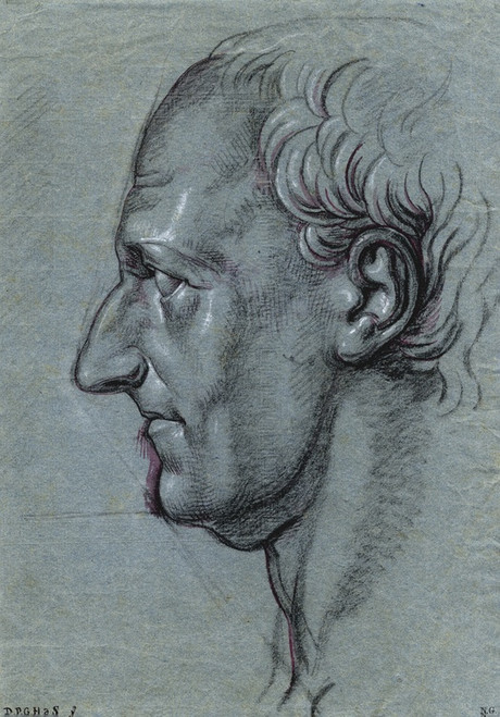 Digital Print - F. Hemsterhuys: hoofd en profil nr. links by David Humbert de Superville