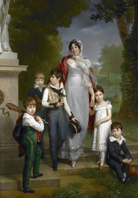 Digital Print - Portrait of Louise-Antoinette-Scholastique Guhneuc, Madame la Marchale Lannes, Duchesse de Montebello, with her Children by Franois Grard