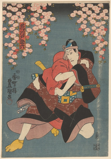 Digital Print - Actor in brown and red costume by Toyokuni Utagawa