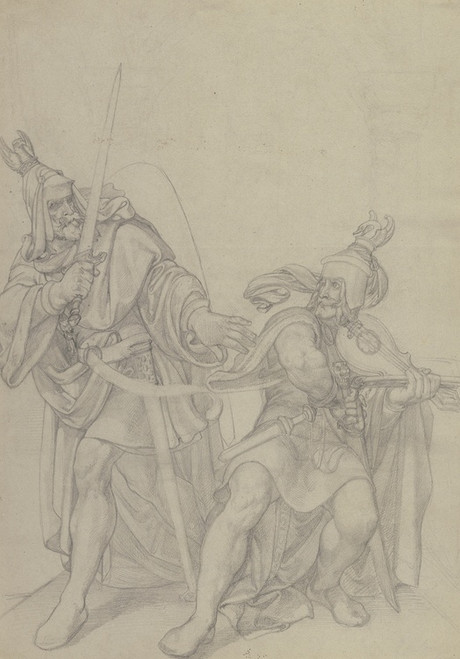 Digital Print - Wie Hagen und Volker Schildwache halten by Ferdinand Fellner