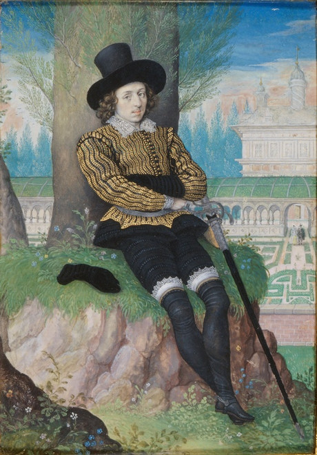 Digital Print - Young Man Seated under a Tree by Isaac Oliver