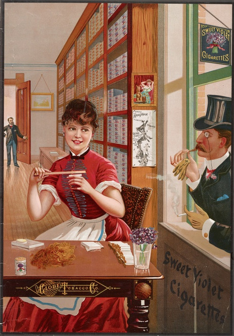 Digital Print - Sweet Violet cigarettes. Globe Tobacco Co. by Julius Bien