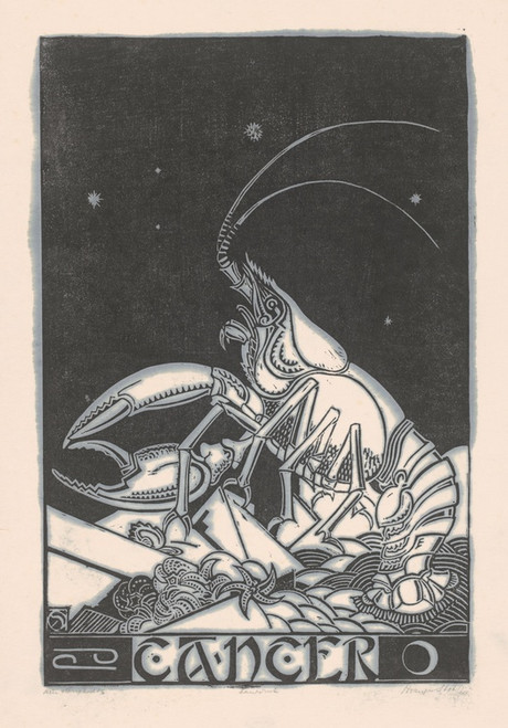 Digital Print - Sterrenbeeld kreeft by Henri van der Stok