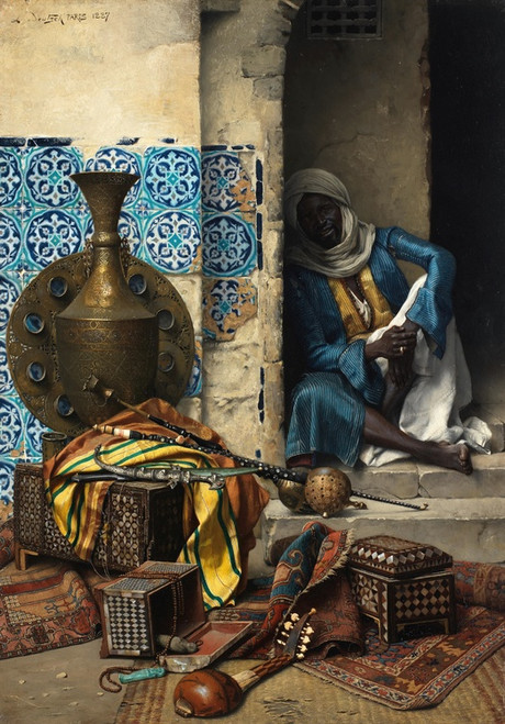 Digital Print - A Dealer in Artefacts by Ludwig Deutsch