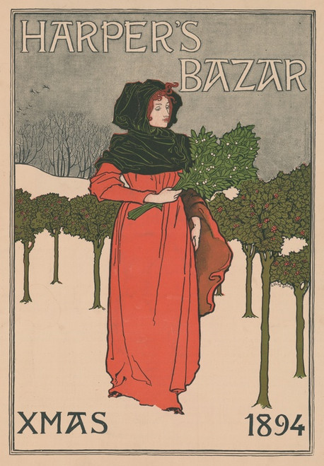 Digital Print - Harper's Bazar, Xmas 1894 by Louis Rhead
