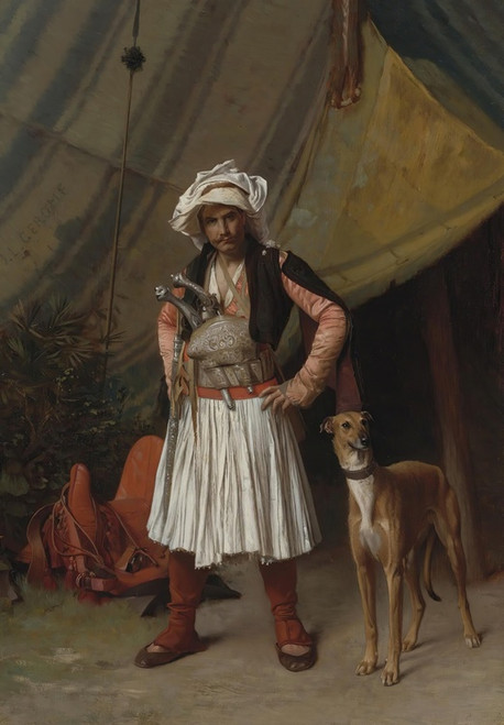 Digital Print - A Bashi-Bazouk And His Dog by Jean-Lon Grme