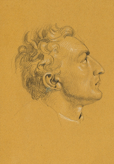 Digital Print - Kopfstudie zu 'Rckkehr des Kaisers Franz aus Pressburg' by Johann Peter Krafft