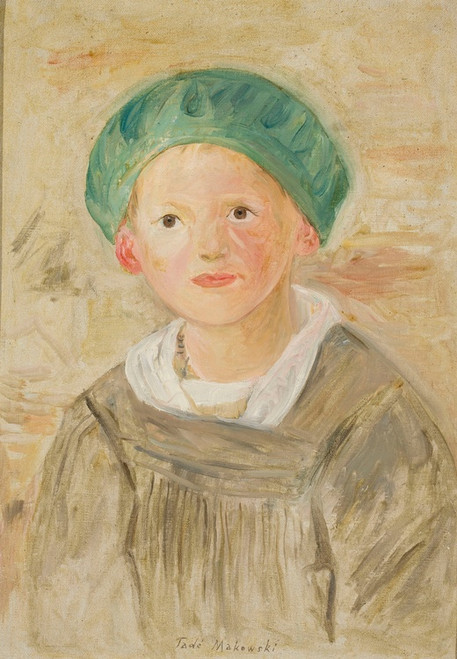 Digital Print - Boy in a green cap by Tadeusz Makowski