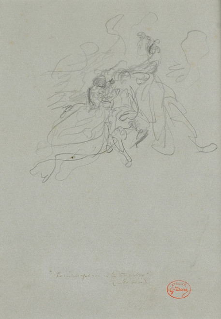 Digital Print - Middle Aged Man and the Two Sisters by Gustave Dor