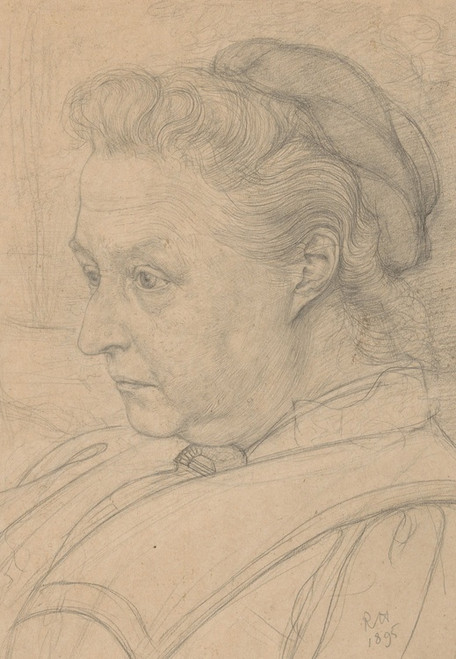 Digital Print - Portret van de moeder van de kunstenaar, Mevrouw S. Roland Holst-Posthumus by Richard Nicolas Roland Holst