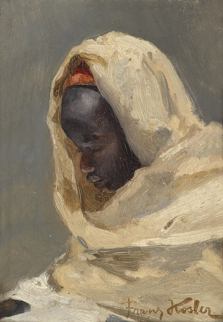 Digital Print - Orientalischer Portraitkopf 1 by Franz Xaver Kosler