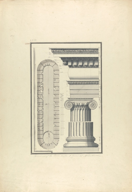 Digital Print - Remains of an Ionic Order and Circus at Aphrodisias by Giovanni Battista Borra
