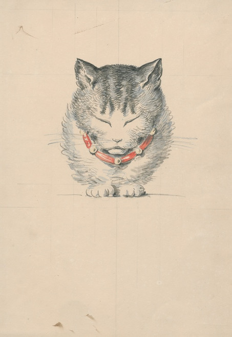 Digital Print - Cat with collar by David Humbert de Superville