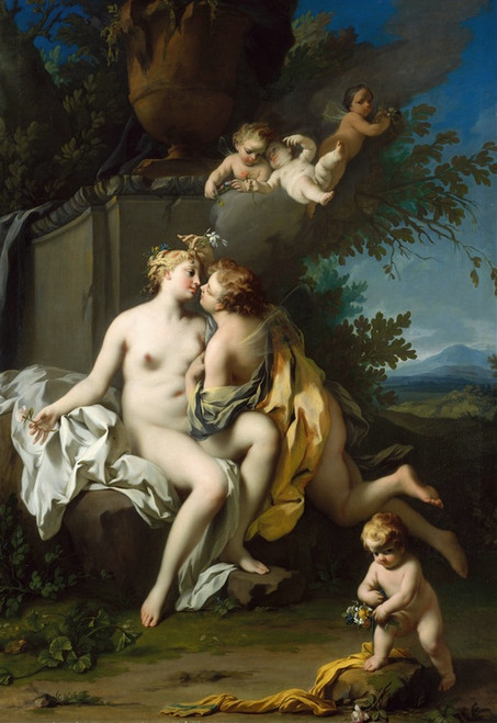 Digital Print - Flora and Zephyr by Jacopo Amigoni