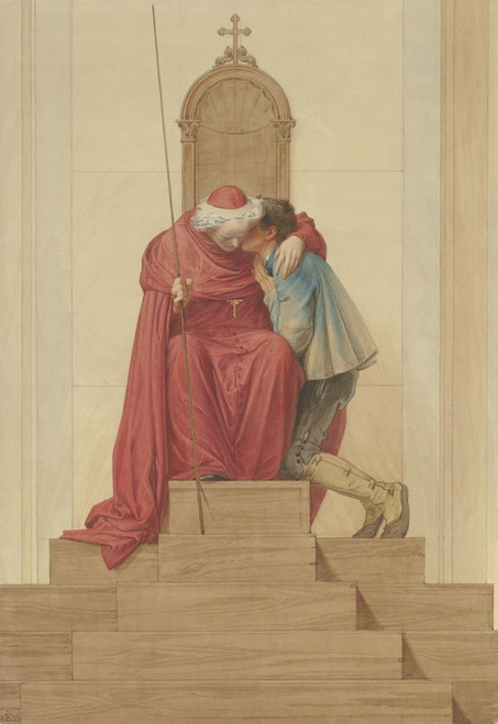 Digital Print - Ein Cardinal Penitenziario maggiore, in der heiligen Woche zu St. Peter in Rom by Eduard von Steinle