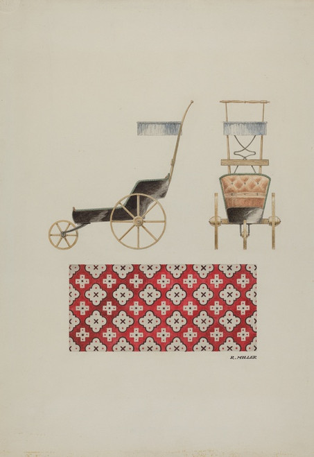 Digital Print - Doll Buggy and Rug by Randolph F. Miller Digital Print - Doll Buggy and Rug by Randolph F. Miller