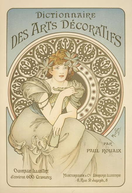 Digital Print - Dictionnaire des Arts Dcoratifs by Alphonse Mucha