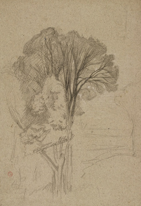 Digital Print - Arbres by Jean-Achille Benouville