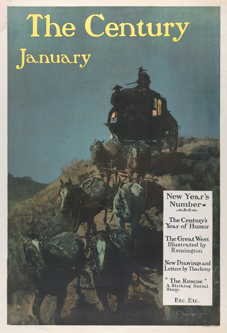 Digital Print - The Century; New Year's Number, January by Frederic Remington