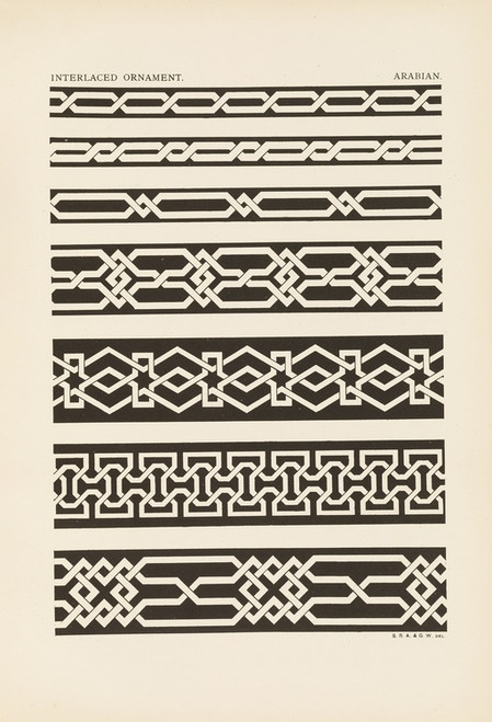 Digital Print - Outlines of ornament in the leading styles Pl.10 by George Ashdown Audsley
