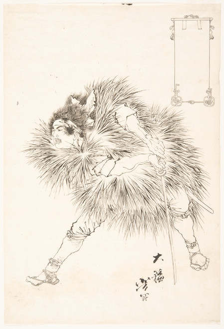 Digital Print - Finished Drawing of a Warrior by Tsukioka Yoshitoshi