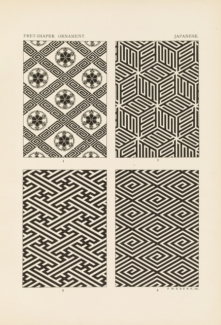 Digital Print - Outlines of ornament in the leading styles Pl.05 by George Ashdown Audsley
