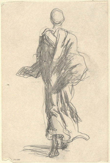Digital Print - Rear View of a DrapedFigure by John Singer Sargent