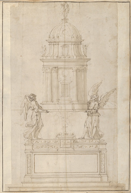Digital Print - Design for the Tabernacle of the Sistine Chapel in the Santa Maria Maggiore in Rome by Bastiano Torrigiani