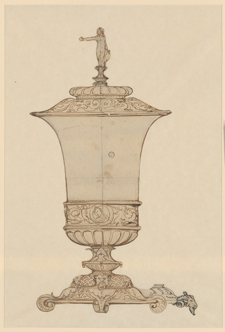 Digital Print - Deckelpokal Mit Allegorischer Frauengestalt by Hans Holbein The Younger