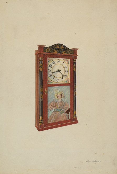 Digital Print - Clock by Arthur Mathews