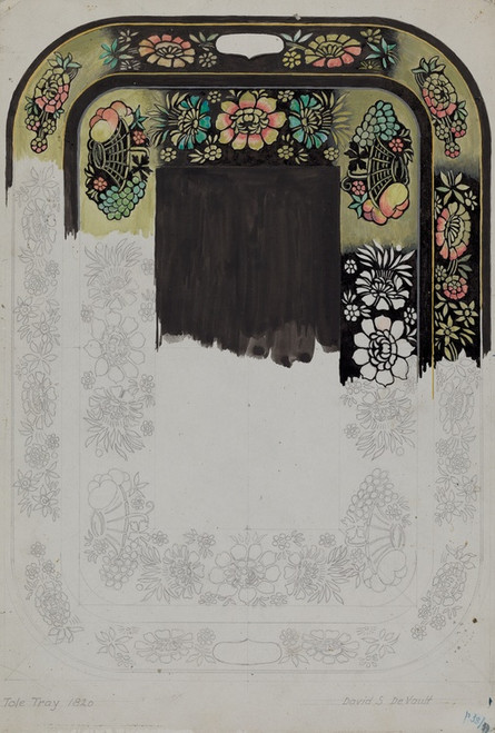 Digital Print - Toleware Tray by David S. De Vault