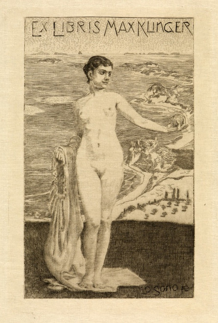 Digital Print - Ex libris Max Klinger by Max Klinger