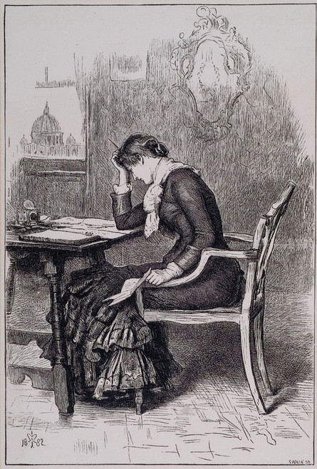 Digital Print - Kept in the Dark - When the Letter was completed she found it to be one which she could not send by Sir John Everett Millais