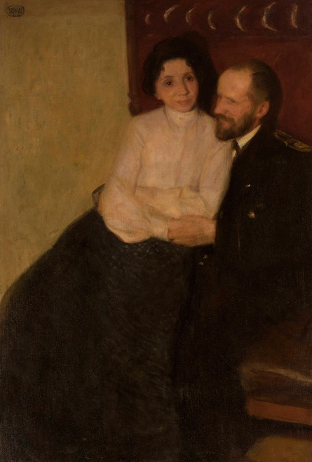 Digital Print - Portrait of artists sister and her husband by Wojciech Weiss
