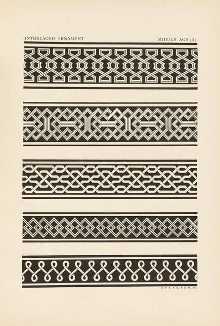 Digital Print - Outlines of ornament in the leading styles Pl.09 by George Ashdown Audsley