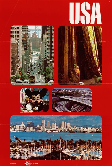 Digital Print - USA: California Attractions by U.S. Information Agency
