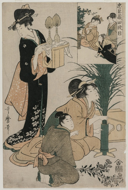Digital Print - Chushingura: Act IV of The Storehouse of Loyalty by Kitagawa Utamaro